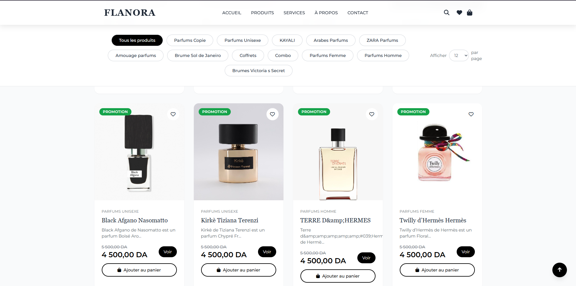 Flanora Perfumes storefront